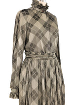 1970's Metallic Argyle Skirt Ensemble Suit arcadeshops.com