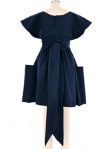 Norman Norell Navy Taffeta Cocktail Dress Dress arcadeshops.com