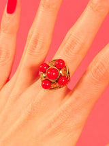 14K Coral Floral Motif Ring Fine Jewelry arcadeshops.com