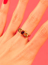 14K Scuptural Pink Tourmaline Ring Fine Jewelry arcadeshops.com