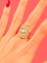 14K Gold Diamond Encrusted Zig Zag Band Fine Jewelry arcadeshops.com