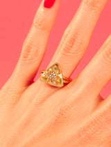 Rock Crystal and Diamond Ring Fine Jewelry arcadeshops.com