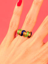 18K Gold and Enamel Wave Band Fine Jewelry arcadeshops.com