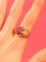 14K Starfish Motif Ruby and Citrine Dome Ring Fine Jewelry arcadeshops.com