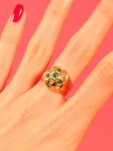 Emerald and Diamond Mosaic Dome Ring Fine Jewelry arcadeshops.com