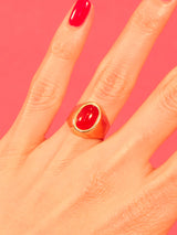 14K Carnelian Signet Ring Fine Jewelry arcadeshops.com