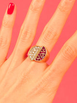 14K Ruby and Diamond Set Crescent Band Fine Jewelry arcadeshops.com