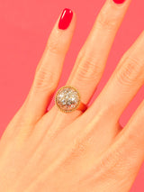 14K Gold Diamond Dome Ring Fine Jewelry arcadeshops.com