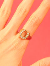 14K Gold and Diamond Horseshoe Ring FINE JEWELRY arcadeshops.com