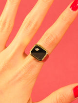14K Gold and Onyx Signet Ring FINE JEWELRY arcadeshops.com