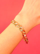 14K Gold and Diamond Accented Chain Bracelet FINE JEWELRY arcadeshops.com