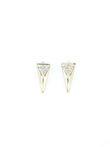 14K Diamond Geometric Earrings FINE JEWELRY arcadeshops.com