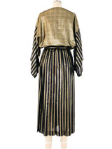 Bill Blass Metallic Gold Skirt Ensemble Suit arcadeshops.com