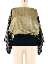 Bill Blass Metallic Gold Skirt Ensemble Suit arcadeshops.com