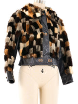 Patchwork Mink Cropped Jacket Jacket arcadeshops.com