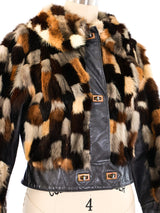 Patchwork Mink Cropped Jacket Jacket arcadeshops.com