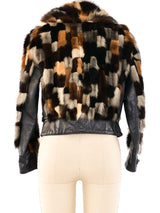 Patchwork Mink Cropped Jacket Jacket arcadeshops.com