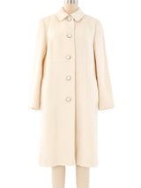 Courreges Ivory Tweed Coat Outerwear arcadeshops.com