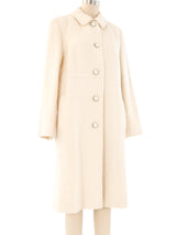 Courreges Ivory Tweed Coat Outerwear arcadeshops.com