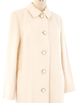 Courreges Ivory Tweed Coat Outerwear arcadeshops.com