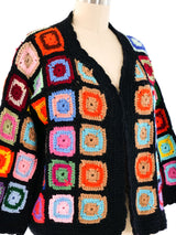 Granny Square Cropped Cardigan Jacket arcadeshops.com