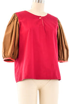 Giorgio Sant'Angelo Colorblock Cotton Top Top arcadeshops.com