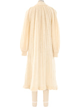 Ivory Knit Tie Collar Cardigan Outerwear arcadeshops.com