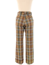 1970's Plaid Flared Trousers Bottom arcadeshops.com