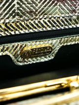 Fendi Embossed Leather Clutch Accessory arcadeshops.com