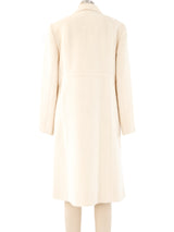 Courreges Ivory Tweed Coat Outerwear arcadeshops.com