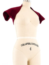 Romeo Gigli Cranberry Wool Shrug Jacket arcadeshops.com