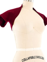 Romeo Gigli Cranberry Wool Shrug Jacket arcadeshops.com