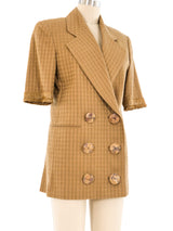 Gianfranco Ferre Houndstooth Short Sleeve Blazer Jacket arcadeshops.com