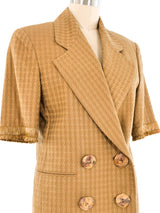 Gianfranco Ferre Houndstooth Short Sleeve Blazer Jacket arcadeshops.com