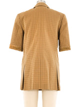 Gianfranco Ferre Houndstooth Short Sleeve Blazer Jacket arcadeshops.com