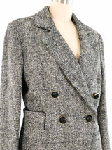 Christian Dior Couture Cropped Tweed Blazer Jacket arcadeshops.com