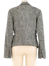 Christian Dior Couture Cropped Tweed Blazer Jacket arcadeshops.com
