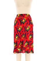 1997 Gianni Versace Heart Printed Skirt Bottom arcadeshops.com