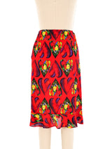 1997 Gianni Versace Heart Printed Skirt Bottom arcadeshops.com