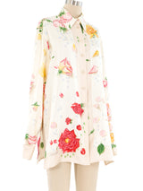 Hermes Silk Scarf Printed Blouse Top arcadeshops.com