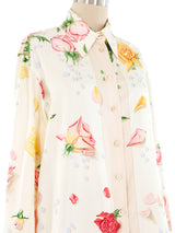 Hermes Silk Scarf Printed Blouse Top arcadeshops.com