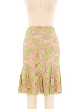 Emanuel Ungaro Pastel Lace Overlay Skirt Bottom arcadeshops.com