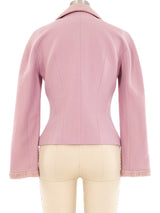 John Galliano Pink Wool Blazer Jacket arcadeshops.com