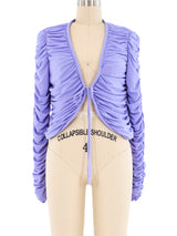 Lavender Ruched Tie Front Top Top arcadeshops.com