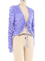 Lavender Ruched Tie Front Top Top arcadeshops.com