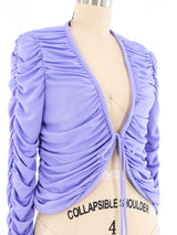 Lavender Ruched Tie Front Top Top arcadeshops.com
