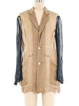 Comme des Garcons Colorblock Sheer Blazer Jacket arcadeshops.com