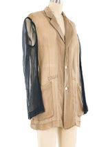 Comme des Garcons Colorblock Sheer Blazer Jacket arcadeshops.com