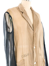 Comme des Garcons Colorblock Sheer Blazer Jacket arcadeshops.com