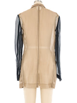 Comme des Garcons Colorblock Sheer Blazer Jacket arcadeshops.com